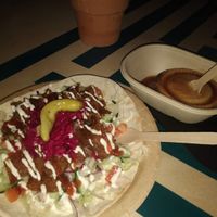 Kebab and pie at GRUB in Manchester