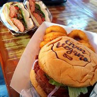 Burger at Gran Vegano in Sao Paulo