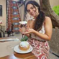 happy! at Padoca Vegan in Sao Paulo