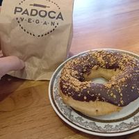 Doughnut de Pacoca at Padoca Vegan in Sao Paulo