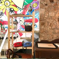 Awesome funky decor & cosy atmosphere at Padoca Vegan in Sao Paulo