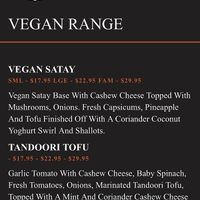 Vegan menu 1 at Riptide Pizza in Woolgoolga