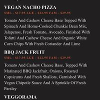 Vegan menu 2 at Riptide Pizza in Woolgoolga