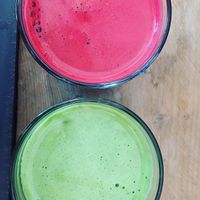 organic cold presses juices at Crepes a la carte in North West London