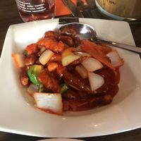 Sweet and sour tofu “chicken” at Wok Ever Palace in Cleckheaton