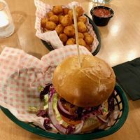 Captain Jack and Tater tots (I couldn't finish them) at Down the Hatch in Liverpool