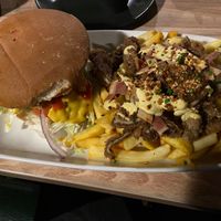 Macaroni cheese burger at Down the Hatch in Liverpool