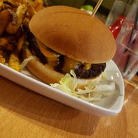 Royale with cheese burger at Down the Hatch in Liverpool