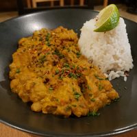 Goan curry (chickpeas n sweet potato) at Down the Hatch in Liverpool