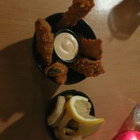 Frickles (top) and calamari (bottom) at Down the Hatch in Liverpool