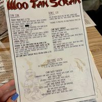 Limited time serving woo tan scran food as well as their normal menu  at Down the Hatch in Liverpool
