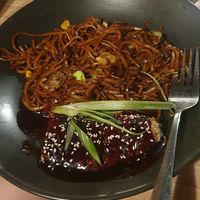 Char swoo chicken with noodles at Down the Hatch in Liverpool