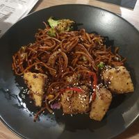 Salt and pepper tofu with noodles at Down the Hatch in Liverpool