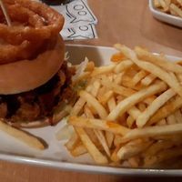 Pulled Jackfruit burger at Down the Hatch in Liverpool