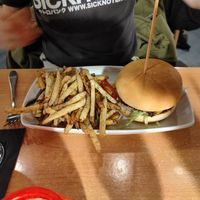 Royale with cheese and salt and pepper fries at Down the Hatch in Liverpool