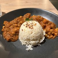 Sweet potato and chickpea curry  at Down the Hatch in Liverpool