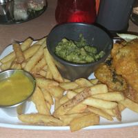 Tofish and chips at Down the Hatch in Liverpool