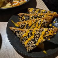 Prawn toast at Down the Hatch in Liverpool