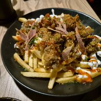Chicken and bacon loaded fries at Down the Hatch in Liverpool
