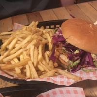 Burger at Down the Hatch in Liverpool