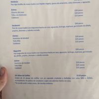 Menu at Vegan Parad-ice in Cruz De Huanacaxtle