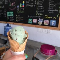 Mint ice cream was amazing   at Vegan Parad-ice in Cruz De Huanacaxtle