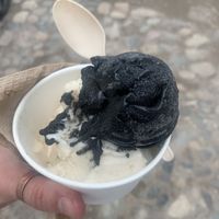 Black vanilla gelato. Amazing!  at Vegan Parad-ice in Cruz De Huanacaxtle