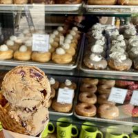Monster cookie ice cream  at Doe Donuts in Portland