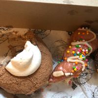 Pictured are a couple of vegan donuts   at Doe Donuts in Portland