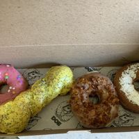 And they were all delicious!   at Doe Donuts in Portland