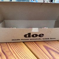 Even the boxes are cute  at Doe Donuts in Portland