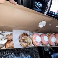 A bakers dozen jeep for scale. at Doe Donuts in Portland