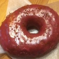 Blackberry (fresh blackberry glaze x chili x lime x sea salt) at Doe Donuts in Portland