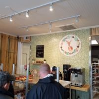 inside at Doe Donuts in Portland