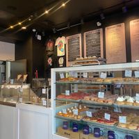 Inside of the shop  at Doe Donuts in Portland