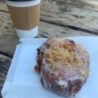 Peach cobbler  at Doe Donuts in Portland