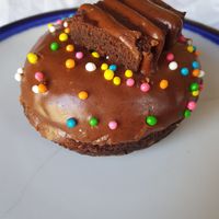 cosmic brownie donut at Doe Donuts in Portland