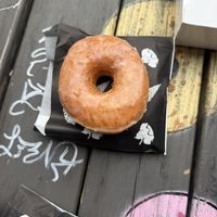 vanilla glaze  at Doe Donuts in Portland