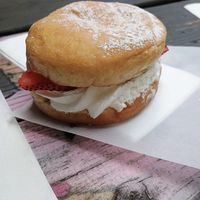 Strawberry Cream at Doe Donuts in Portland