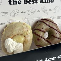 Key lime and Matcha Blueberry   at Doe Donuts in Portland