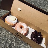 Deliciousness in a box! at Doe Donuts in Portland