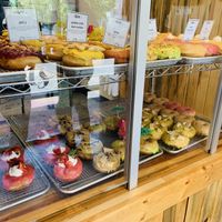 Many donuts, even late in the day! at Doe Donuts in Portland