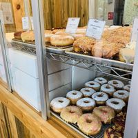 Many donuts to choose from at Doe Donuts in Portland