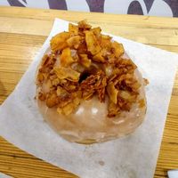 Maple glaze with coconut bacon at Doe Donuts in Portland