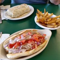 Vegan Dog at Happy Burger Diner in Mariposa