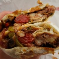 Breakfast burrito (no guac) at Happy Burger Diner in Mariposa