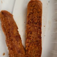 Side of breakfast sausage at Happy Burger Diner in Mariposa