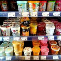 Good offer of vegan ice-cream at denn's Biomarkt - Arcaden in Dusseldorf