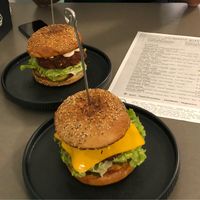 Cheese and Vegenator Burger at Attila Hildmann Organic Snackbar I in Berlin
