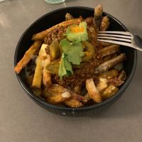 Chili cheese fries  at Attila Hildmann Organic Snackbar I in Berlin